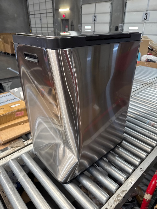 Photo 1 of (BIG DENT) EKO EcoCasa II 36L+24L Dual Trash Can with Recycle Bin, Stainless Steel Garbage Can with Lid, Deodorizer Compartment, Odor-Proof and Fingerprint Resistant