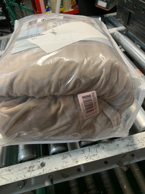 Photo 1 of (used) H.VERSAILTEX Velvet 4 Piece High Stretch Sofa Slipcover Cover Furniture Protector Form Fit Luxury Thick Velvet Extra Large Sofa Cover for 3 Cushion Couch Width Up to 97 Inch (XL Sofa, Taupe)