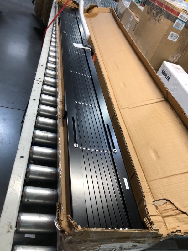 Photo 1 of ***USED - MISSING ALL HARDWARE***
VEVOR Folding Door Scissor Gate - Steel Accordion 87" H x 94" W, 360 Rolling Barricade,Padlock