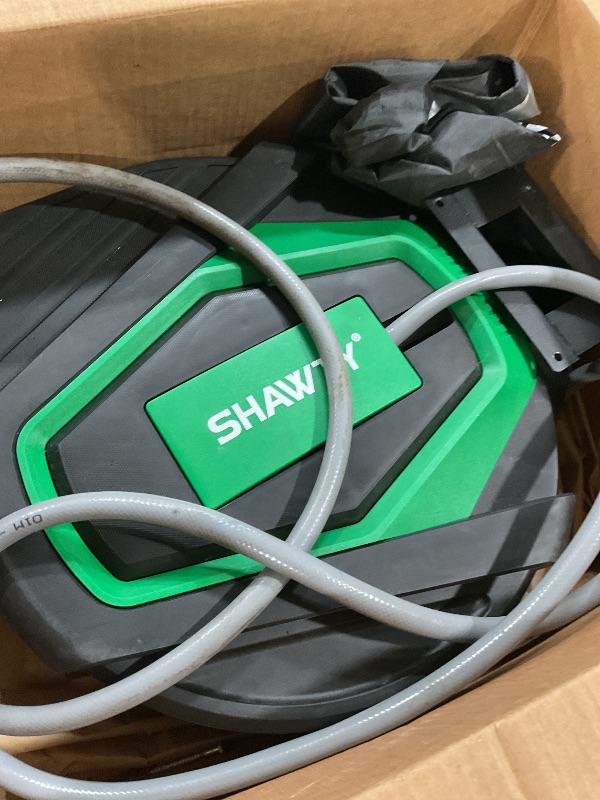 Photo 1 of (Sold for parts) SHAWTY Retractable Garden Hose Reel 100FT 1/2" - 4-Layer Hose with Metal Bracket, Auto-Lock Slow Retraction, Outdoor Water Hose Reel for Yard & Garden -