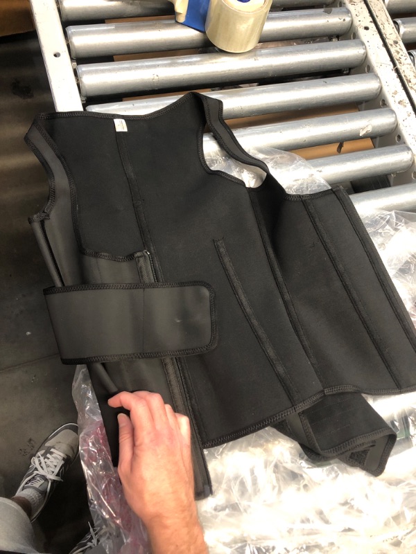 Photo 1 of (SMALL) (BAGGED) FeelinGirl Black Latex Underbust 9 Steel Bones Waist Trainer Faja Colombiana Sport Workout Corset 2 Belts Vest S