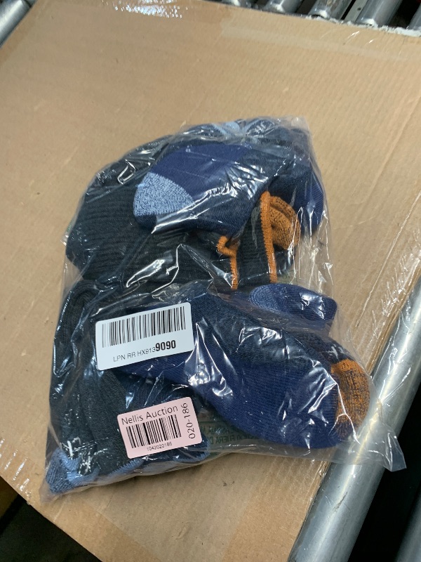 Photo 1 of (BAGGED) (USED/FAIR) Dickies Men's Dri-Tech Moisture Control Mid-Crew Socks, Available in M-XL (6, 12, Comfort Length Navy Marl Assorted (6 Pairs), Large