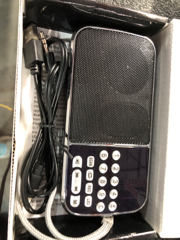 Photo 1 of ***(NO RETURNS OR REFUNDS/ FOR PARTS ONLY/ NON FUNCTIONAL)***
Digital AM FM Radio with Bluetooth 5.3,Small Transistor Radio with Best Reception,2000mAh Rechargeable Battery Operated Radio with 5W Speaker,TF Card USB MP3 Playback,3.5mm Earphone Jack,Flashl