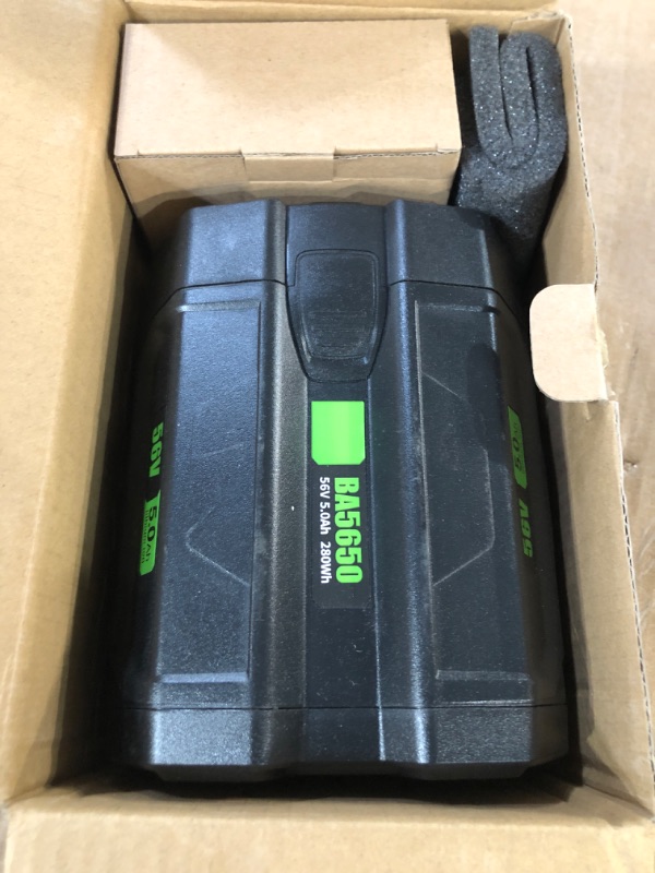 Photo 1 of ?with Wall Holder?56V 5.0Ah Replacement Battery for EGO 56V Battery BA2800T BA4200 BA5600T BA1400, Compatible with EGO 56 Volt Battery Power+ Tools STA1500 ST1502LB CS1604 LB4800 LB6504 LB5804 HT2400