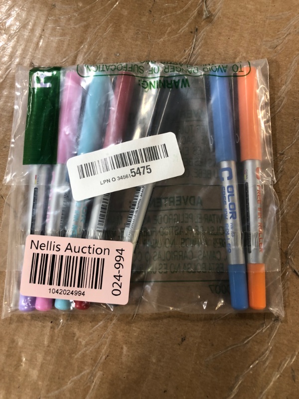 Photo 1 of *** missing1 pen*** EYEYE 0.5mm Liquid Ink Rollerball Pens 8 Assorted Colors, Needle Tip Pen Extra Fine Point Quick Dry, Ink Pens Fine Point Smooth Writing Pen for Journaling, Note Taking, Office, Doodling & Gifts