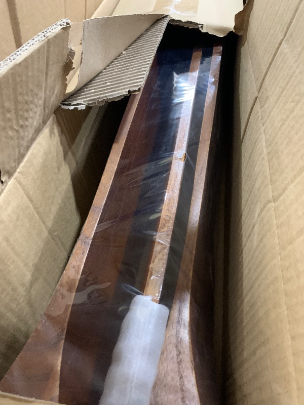 Photo 1 of ***PARTS ONLY***FISHMIX Large 72" Ceiling Fans without Lights, Solid Wood Ceiling Fan No Light with Remote Control Smart Indoor Outdoor Ceiling Fans for Patios, Living Room, Bedroom, Farmhouse Deep Walnut