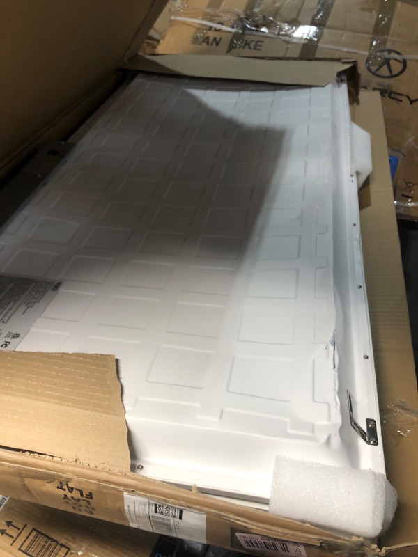 Photo 1 of (PARTS/SCRAP) (NON-FUNCTIONAL) Sunco 2x4 LED Flat Panel Light Drop Ceiling Office Fixture, 7700 LM, Selectable Features, 40W/50W/60W, 4000K/5000K/6000K, Dimmable (0-10V), Surface or Suspension Mount, Dustproof ETL 2 Pack