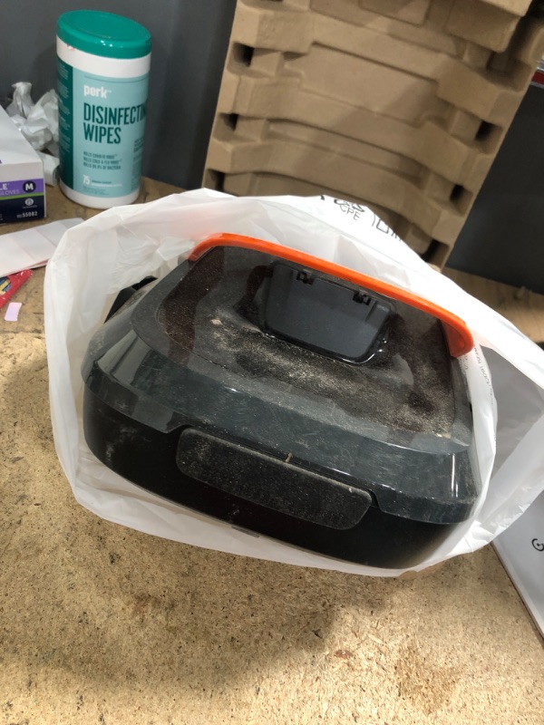 Photo 1 of Gosvor Cordless Robotic Pool Cleaner, Lasts 90 Min, Automatic Vacuum for Above-Ground Pools up to 860 Sq.ft, Portable, Self-Parking, Orange