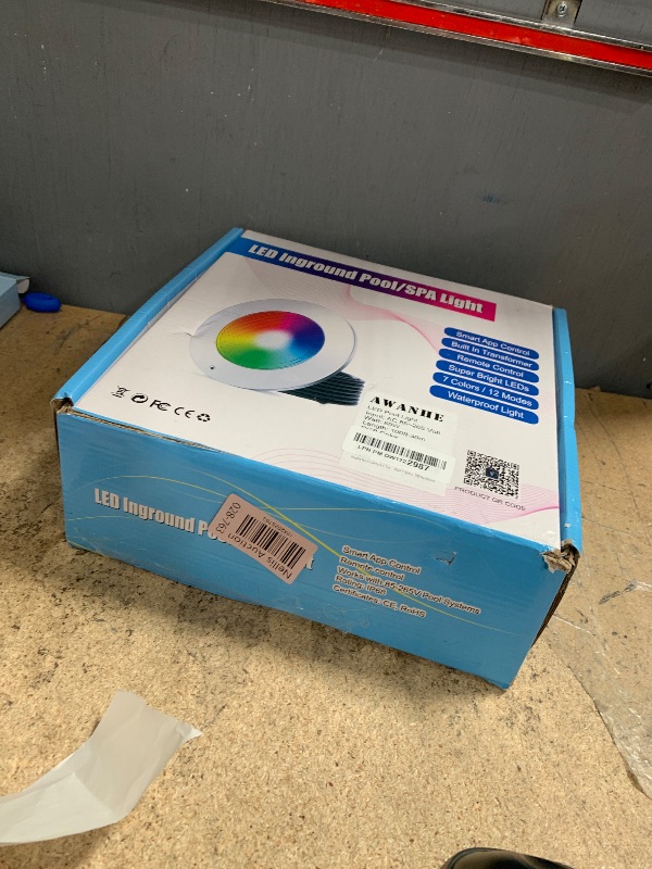 Photo 1 of ***PARTS ONLY***Awanhe Pool Lights for Inground Pool, 60W 10 Inch LED Inground Pool Light with Controller, Remote and APP Control for Wet Niche, Color Changing Underwater Swimming Pool Lights with 100 Foot Cord