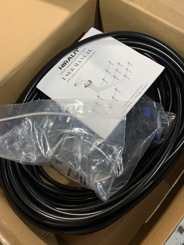 Photo 1 of (missing hose connector) HIRALIY 100FT Garden Watering System, Automatic Drip Irrigation Kits for Raised Bed
