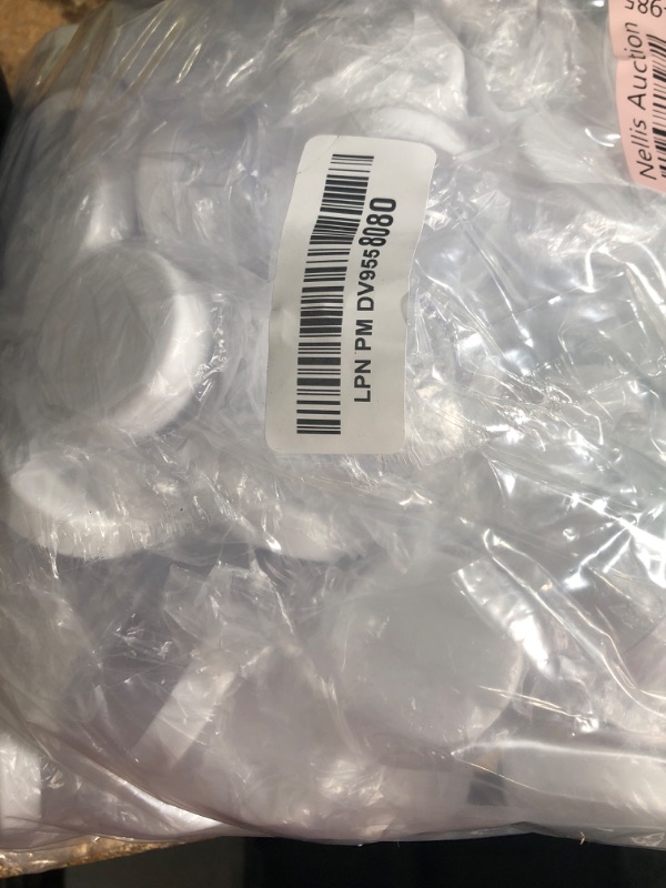 Photo 1 of 100 Count Empty Makeup Jars 15g Cosmetic Containers with Lids Leak Proof Sample Containers Refillable Plastic Containers - White