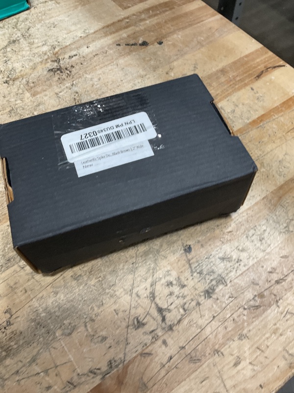 Photo 1 of Genuine Leather Dog Collar by Leatherific, Premium Bridle Leather, Heavy Duty, Padded, Strong, Screwed Spikes, Medium, Large, Extra Large Breeds, 2" Wide (Charcoal, Neck Size 18"-22")