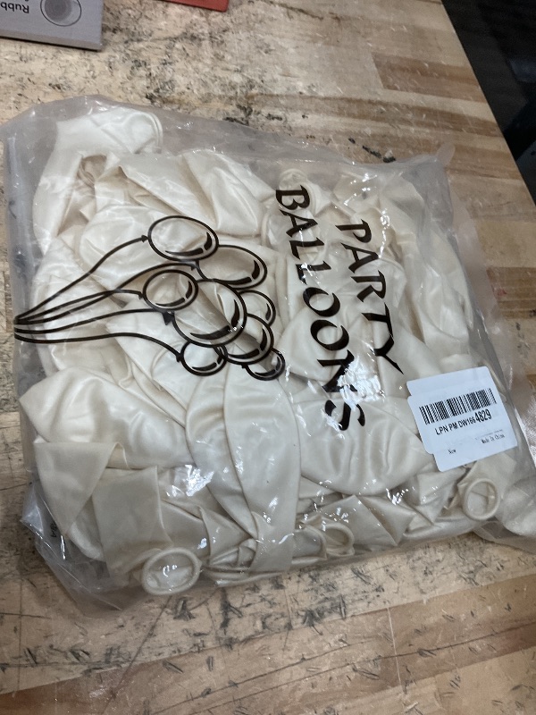 Photo 1 of 120 Pack Pearl White Balloons, Bright 12 inch Royal White Latex Party Balloons for Birthday Wedding Baby Shower Halloween.