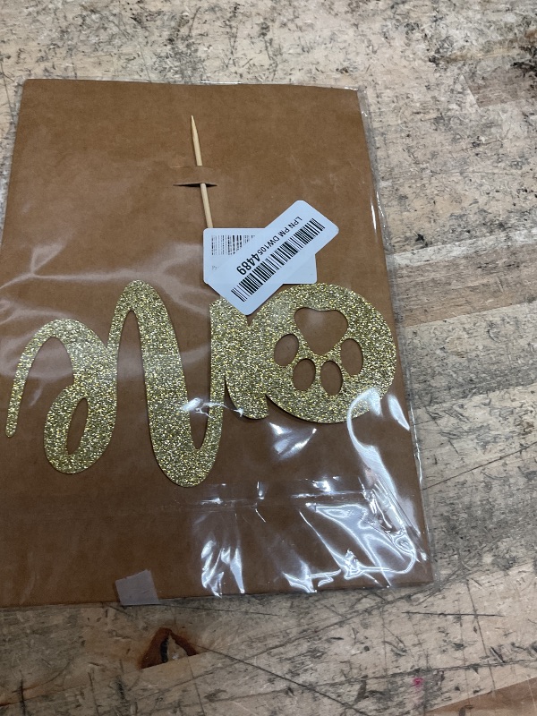 Photo 1 of AHAORAY Paw Print One Cake Topper - Gold Glitter Pet Dog First Birthday Cake Decorations Supplies - Pet Puppy Theme Party Cake Decor, for Pet Birthday Party, Baby Shower Favors or Photo Booth Props