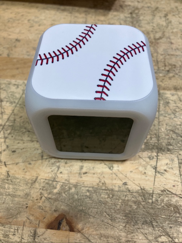 Photo 1 of XUWU Baseball Ball Alarm Clock for Kids Boy Girl 7 LED Color Changing Wake Up Clock Home Decor Bedroom Digital with Temperature Display