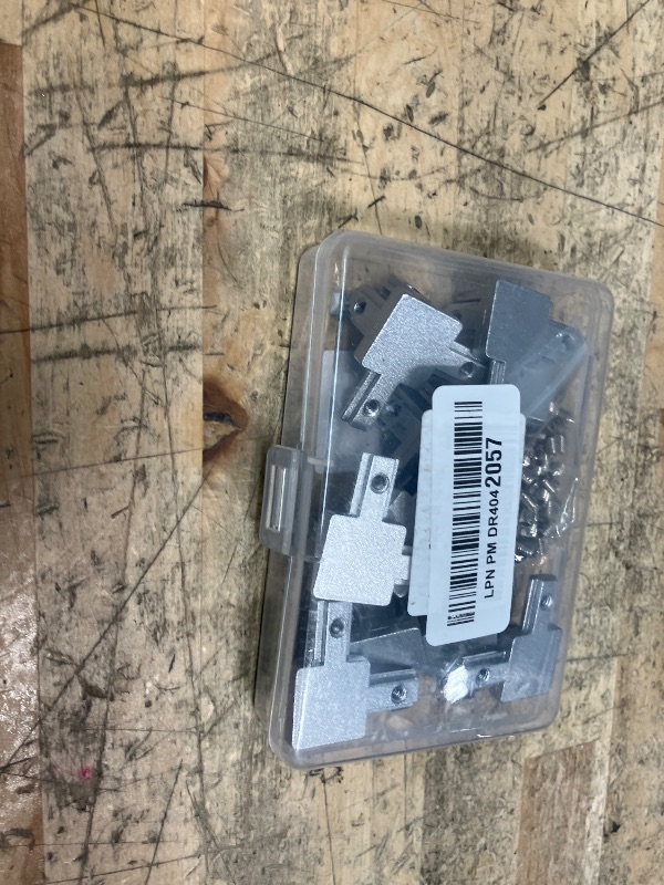 Photo 1 of 12Sets 2020 Aluminum Extrusion Hardware Accessories with Screws&Wrench, 12Pcs Silver 3-Way Bracket with 50Pcs Set Screws for 2020 V T Slot Rail Aluminum Extrusion Profile