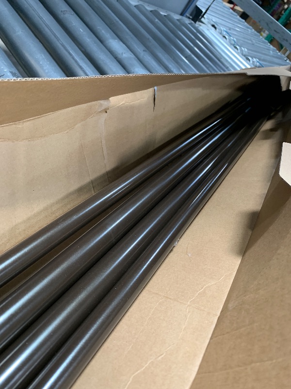 Photo 1 of Double Curtain Rod 72 to 144 Inch, HOTOZON 1 Inch Telescoping Double Curtain Rods for Windows, Heavy Duty Double Drapery Rod with Simple Cap Finials, Black