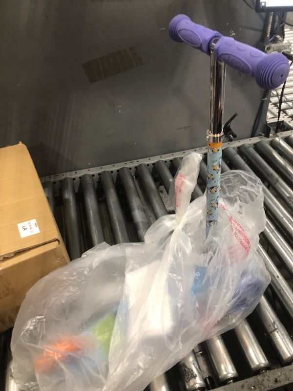 Photo 1 of Bluey Self Balancing Kick Scooter with Light Up Wheels, Extra Wide Deck, 3 Wheel Platform, Foot Activated Brake, 75 lbs Limit, Kids & Toddlers Girls or Boys, for Ages 3 and Up