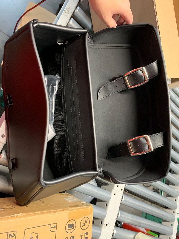 Photo 1 of ***stock photo reference only **KEMIMOTO Motorcycle Saddlebags,Upgraded Bottom Anti-scalding Motorcycle Luggage Bag 30L Large Capacity PU Leather Side Bags Compatible with Sportster Softail Dyna V-star Shadow