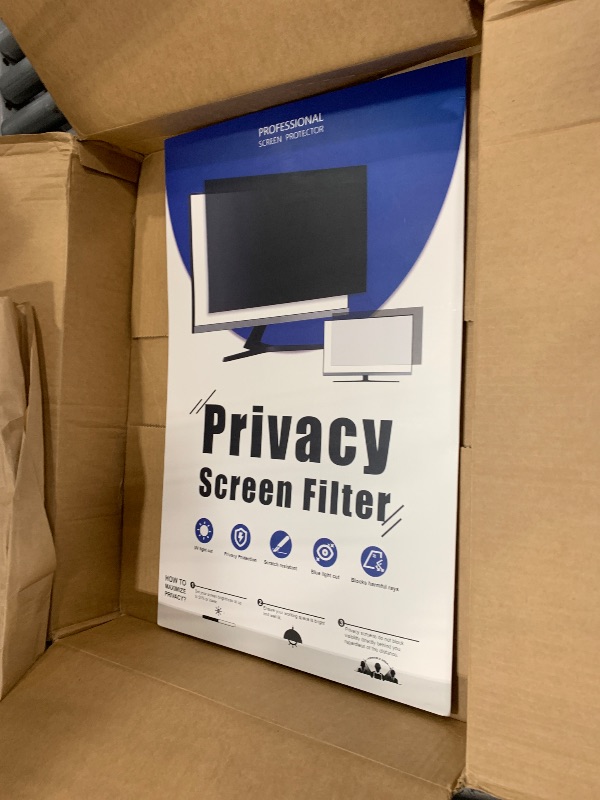 Photo 1 of [2 Pack] 23.6 Inch Computer Privacy Screen for 16:9 Aspect Ratio Widescreen Monitor, Eye Protection Anti Glare Blue Light Computer Monitor Privacy Filter, Removable Anti-Scratch 23.6 Protector Film