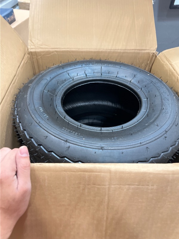 Photo 1 of (2-Pack) 18x8.50-8 Tires - 4ply Durable tubeless Tires for Golf Carts, Traction, Turf Saver Tread, and Fit as Replacement Outdoor Power Equipment Mower Tires