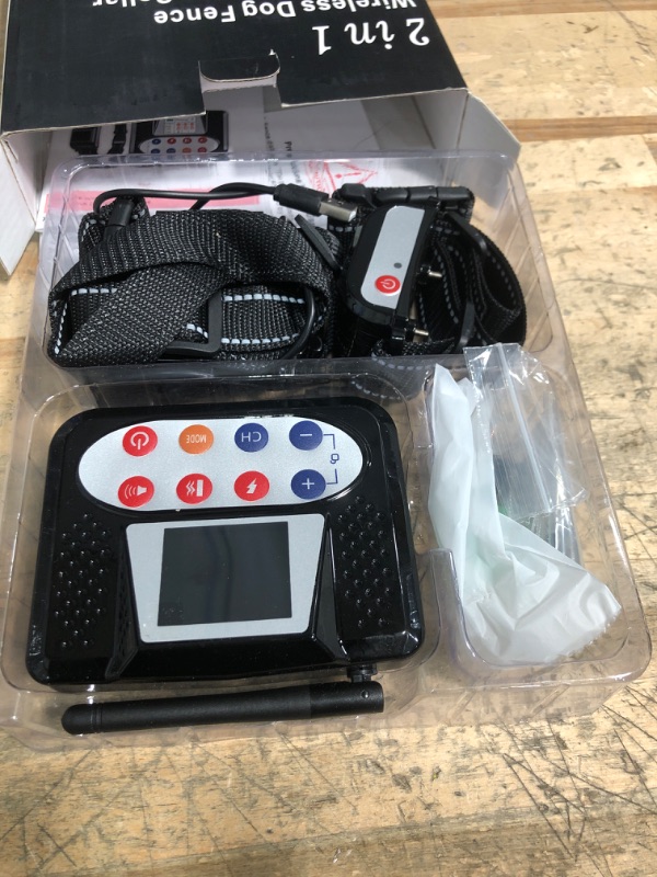 Photo 1 of *ONE COLLAR DOES NOT WORK* NBSUN Wireless Dog Fence System, Electric Fence with Big LCD Color Screen, Portable Wireless Pet Fence with Remote Training Collar, Dog Perimeter Fence, Adjustable Suitable for All Dogs