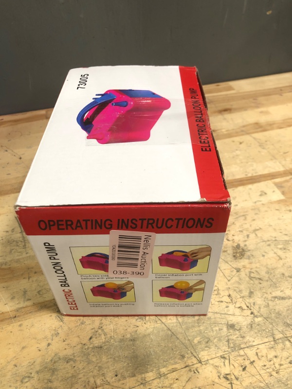 Photo 1 of AGPTEK Electric Air Balloon Pump, 110V 600W Rose Red Portable Dual Nozzle Inflator/Blower for Party Decoration