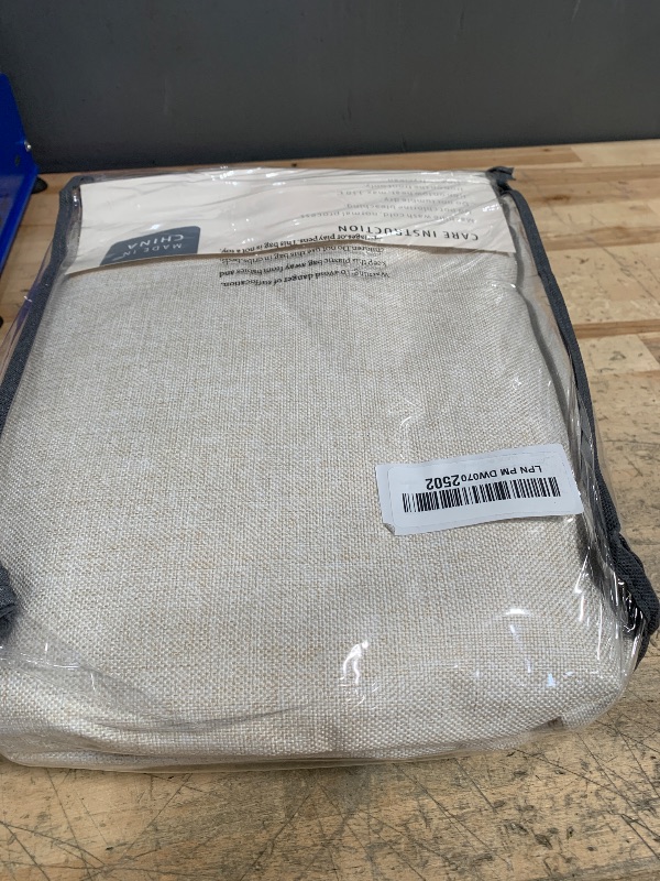 Photo 1 of 100% Blackout Shield Linen Blackout Curtains for Bedroom 108 Inches Long, Back Tab/Rod Pocket Living Room Drapes, Thermal Insulated Blackout Curtains 2 Panels Set, 50" W x 108" L,Cream