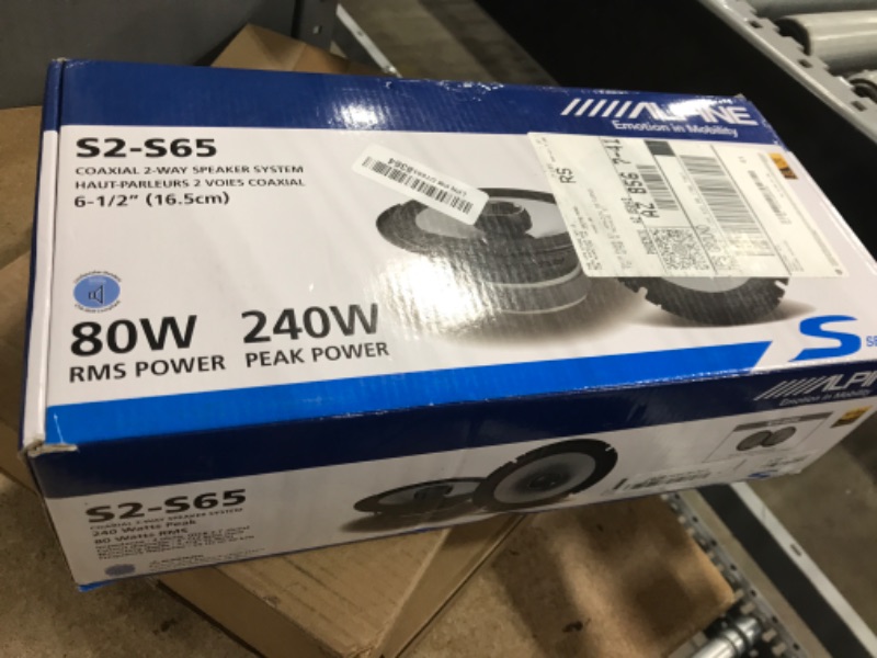 Photo 1 of ***SEE NOTES*** 
Alpine S2-S65 S-Series 6-1/2" 2-way Coaxial car Speaker 1 SET 

