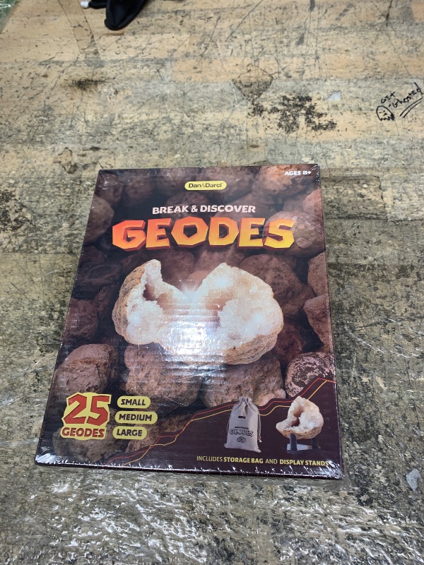 Photo 1 of Break Your Own Geodes - Hollow White Moroccan 1" - 2.5" Large, Medium, Small Geode for Kids - Science Kits for Kid Ages 8-12, 8-10, 12-14 Age - Discovery Toys Gifts