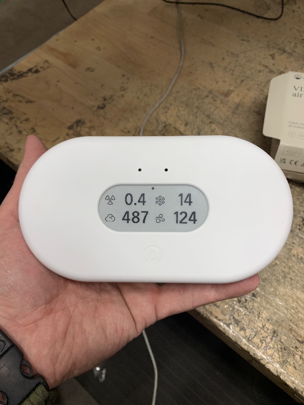 Photo 1 of Airthings 2960 View Plus - Battery Powered Radon & Air Quality Monitor (PM, CO2, VOC, Humidity, Temp, Pressure)