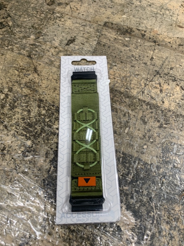 Photo 1 of Abanen Tactical Nylon Hook Loop Sport Watch Bands for Garmin Fenix 8 51mm/ epix Pro 51mm / Fenix 7X /Insintct 2X, Military Ultra Light Wrist Strap for Fenix 6X / Fenix 5X / Enduro (Green)