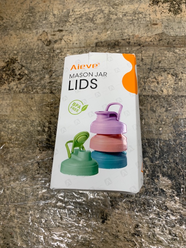 Photo 1 of AIEVE Mason Jar Lids with Flip Top, 4 Pack, Reusable, Lid Leak-Proof Seal for Regular Mouth Mason Jars Canning Jars to Pouring Milk Coffee Lemonade (Jars not Included)