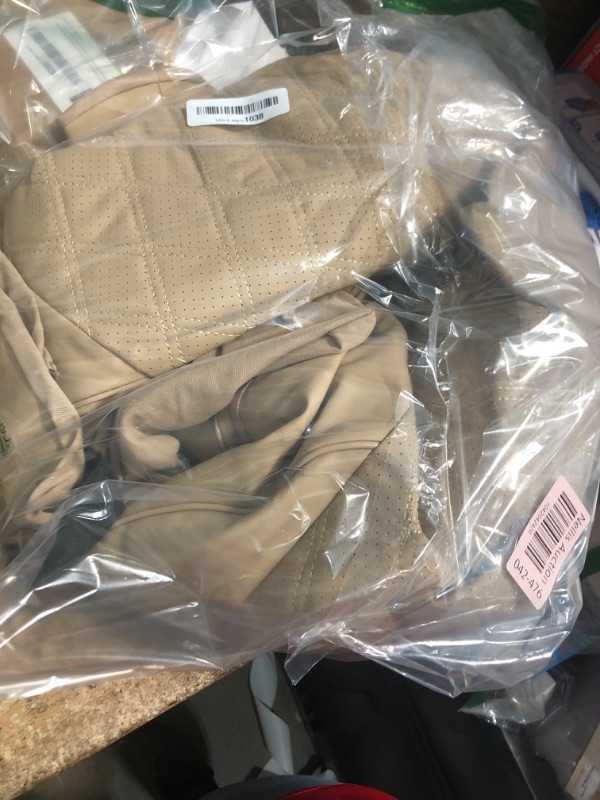 Photo 1 of ***(MISSING BACKSEAT ONES)***
HChengkikz Car Seat Covers Full Set,Breathable and Waterproof Napa Leather Car Seat Cover,Interior Universal Fit for Cars,Sedans,SUVs,Vans,Trucks(Full Seat,Beige,N3)
