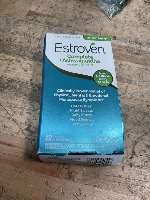 Photo 1 of Estroven Complete + Ashwagandha Multi-Symptom Menopause Supplement for Women - 60 Ct. - Clinically Proven Ingredients Provide Menopause Relief & Night Sweats + Hot Flash Relief* - Drug-Free & Non-GMO
