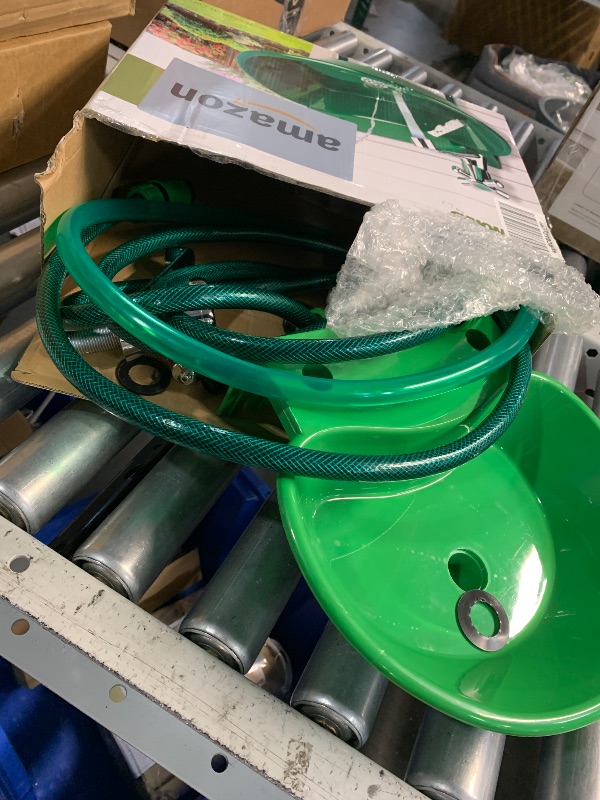 Photo 1 of ***(LOOSE HARDWARE IN BOTTOM OF BOX)***
2-in-1 Outdoor Water Fountain and Faucet, Green