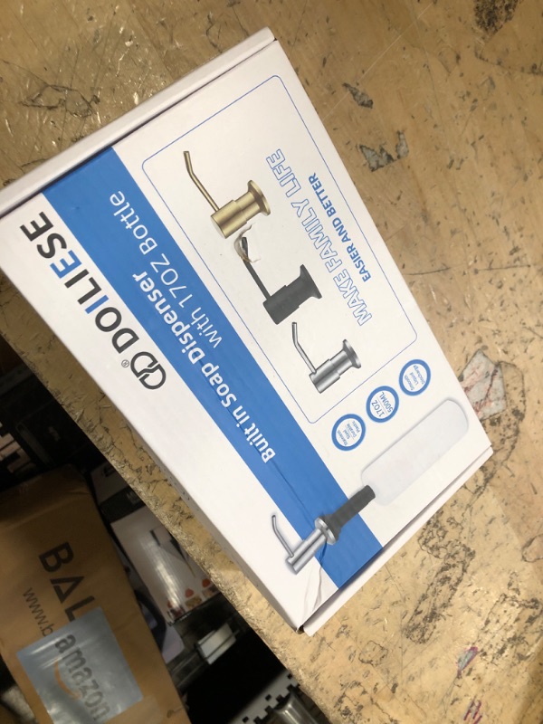 Photo 1 of (used) Built in Soap Dispenser for Kitchen Sink, Brushed Nickel Stainless Steel Countertop Pump Head (Plastic Built-in)