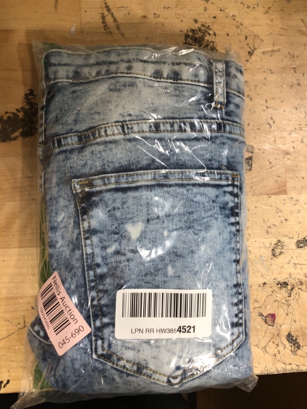 Photo 1 of **SMALL** HUNGSON Men's Ripped Skinny Jeans Stretchy Slim Fit Jeans Pants for Men