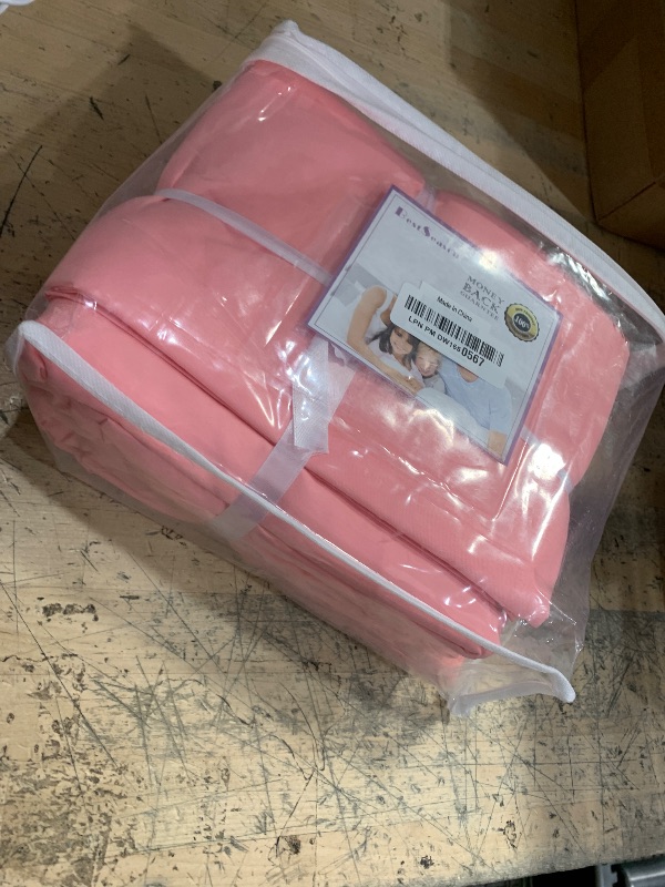 Photo 1 of 4 Piece Bed Sheet Set (Full,Peach Pink) 1 Flat Sheet,1 Fitted Sheet and 2 Pillow Cases,Brushed Microfiber Luxury Bedding with Deep Pockets