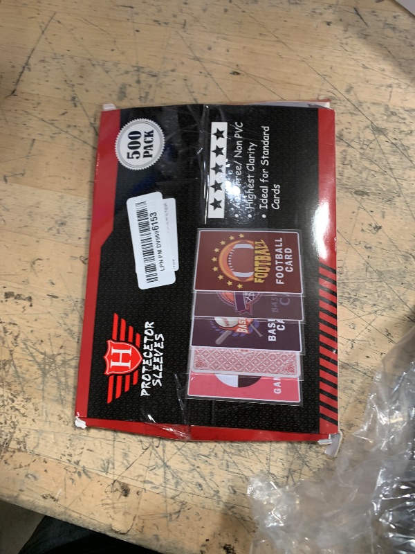 Photo 1 of 500 Counts Card Sleeves for Trading Cards, Soft Penny Card Sleeves Clear Plastic Card Protectors Fit for Baseball Card, Sports Cards, MTG Game Card Standard Cards