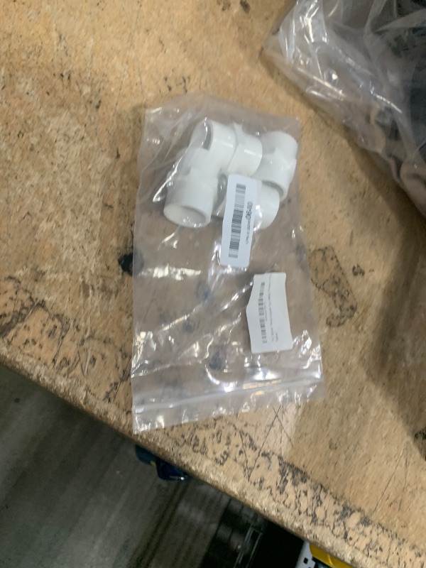 Photo 1 of 10Pcs White PVC Pipe Fittings, 3/4 NPT Female Thread PVC Pipe Fitting Adapter Connector, PVC Female Threaded Pipe Coupling, Socket x NPT Female, Sch40