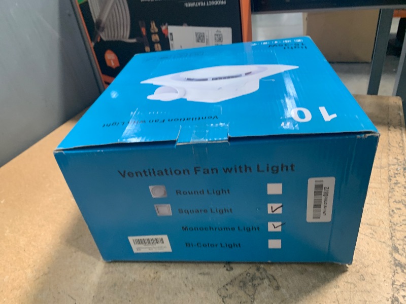 Photo 1 of Yopmb Bathroom Exhaust Fan with LED Light, Square Ceiling Mount Quiet Exhaust Fan for Bathroom/Restroom/Shower/Home/Office,1.0 Sones Low Noise, 141 CFM 4" Duct (Panel size:12inch)