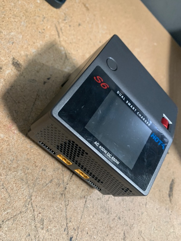 Photo 1 of *FOR PARTS ONLY* HOTA S6 Battery Charger: Dual Ports Smart Balance Charger for FPV RC Hobby Lipo Battery Li-ion LiHv Nicd NiMH Batttery Support AC/DC Input