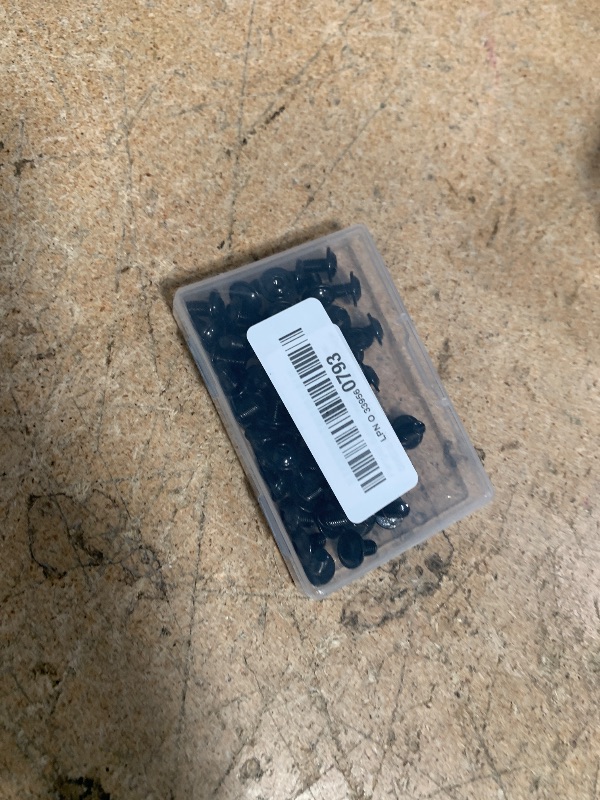 Photo 1 of M5 x 8mm Flanged Button Head Socket Cap Screws, Black Oxide, Full Thread, Allen Socket Drive, 304 Stainless Steel, 50 PCS