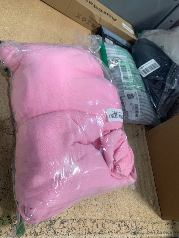 Photo 1 of ***MISSING PANTS*** SOLY HUX Women's Sweatsuits Off The Shoulder Crop Top and Drawstring Long Pants 2 Piece Fall Outfits Pure Pink Small