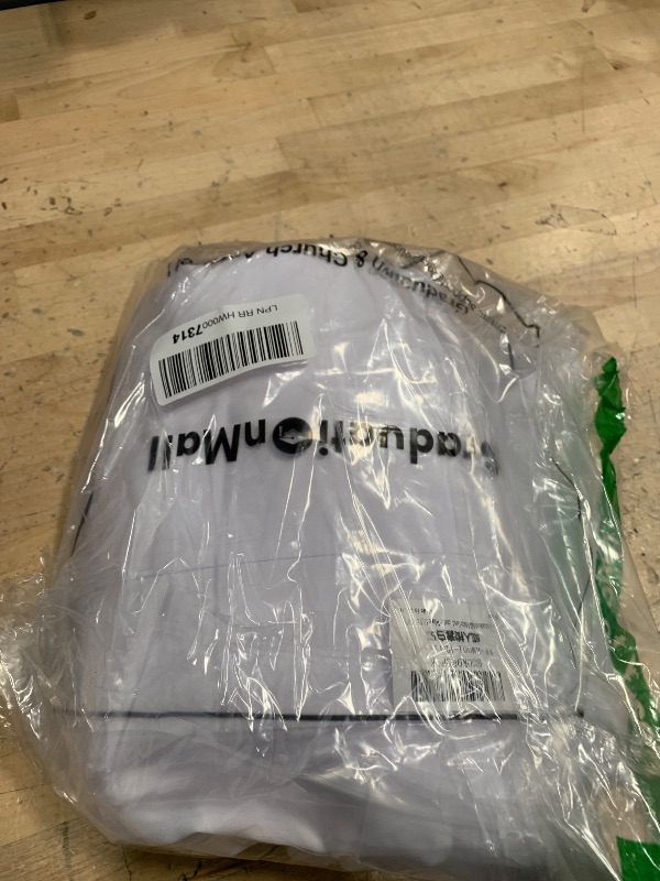 Photo 1 of GraduationMall Matte Graduation Gown Cap Tassel Set 2025 for High School and Bachelor White 51(5'6"-5'8")