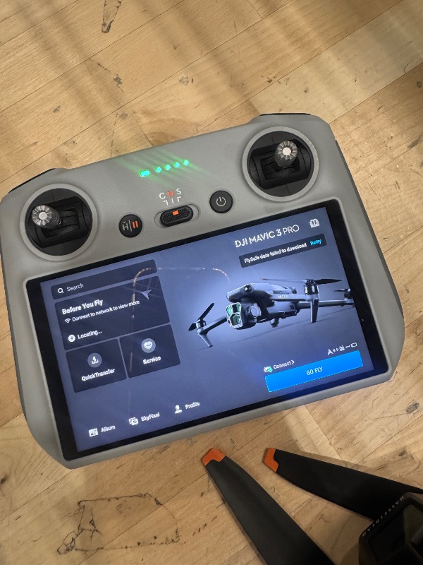 Photo 1 of *UNABLE TO FULLY TEST/BUT POWERS ON //NEEDS WI-FI//SOMEONE HAS LOGGED IN** DJI Mavic 3 Pro with DJI RC, Flagship Triple-Camera Drone with 4/3 CMOS Hasselblad camera, 43-Min Flight Time, 15km HD Video Transmission, FAA Remote ID Compliant, 4K Camera Drone 