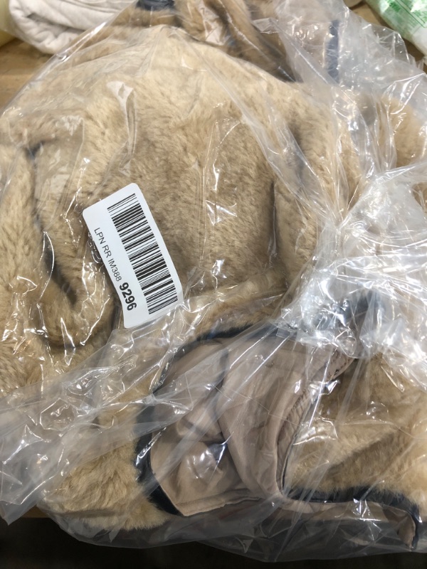Photo 1 of Cicy Bell Womens Oversized Faux Fur Jacket Fuzzy Fleece Coats Button Front Winter Outfits with Pockets L