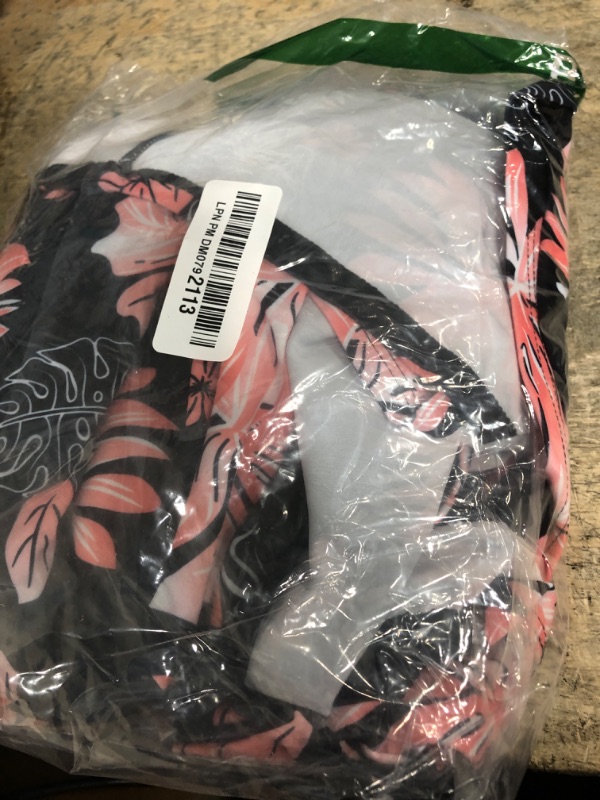 Photo 1 of Aleumdr Women's One Piece Swimsuit Full Coverage Ruffle Swimdress V Neck Tummy Control Swimwear Skirted Bathing Suit Floral Black Large