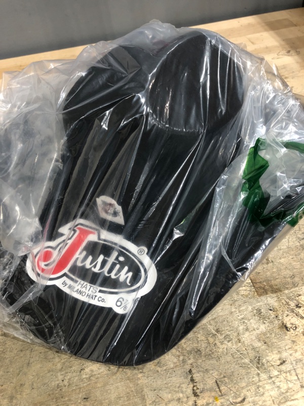 Photo 1 of (BENT) (BAGGED) Justin 3X Wool Felt Hat 6 7/8